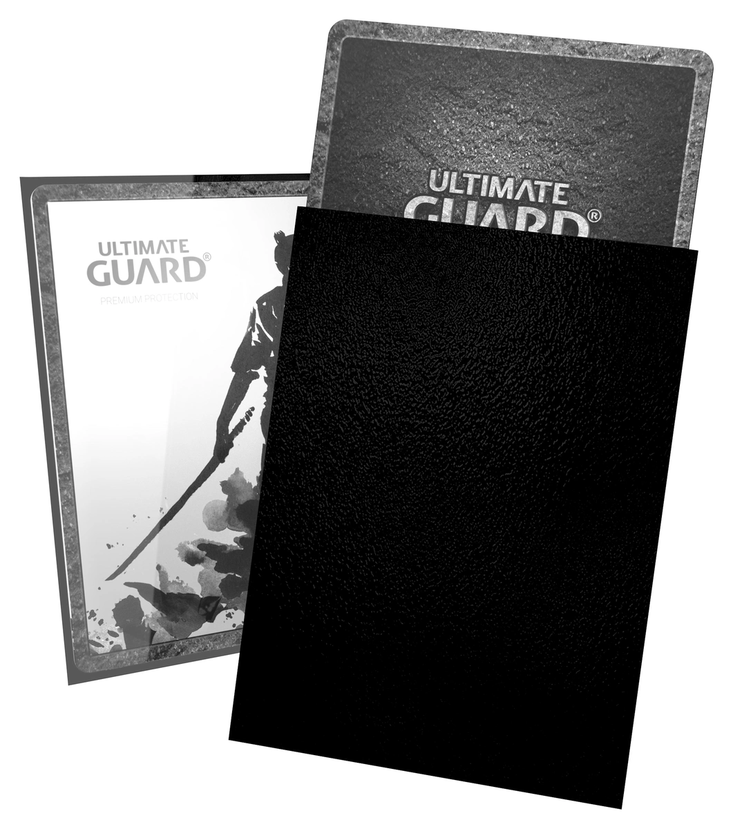Ultimate Guard : Katana Sleeves - Black (66mm x 91mm) (100 Sleeves Per Pack)